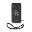 Guess PU 4G Metal Logo Strap Zadní Kryt pro iPhone 16 Black