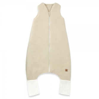 Mušelínový spací vak se zahrnovacími nohavičkami - béžový, vel. M