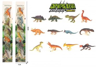 Dinosaurus 6 ks plast 2 druhy v blistru 7x43cm
