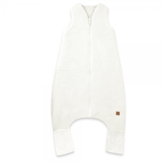 Mušelínový spací vak se zahrnovacími nohavičkami - smetanový, vel. M