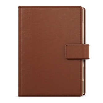 Baloušek Tisk - Ctirad s výsekem - Elite - denní diář 2026, hnědý, A5, 14,3 × 20,5 cm