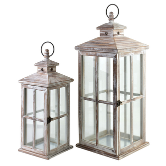 LOKKE Komplet 2 latarni25x25x64cm+18x18x47cm