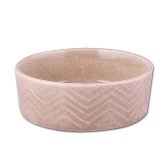 Keramická miska Zig Zag 12cm písková 0,34l Keramická miska Zig Zag 12cm písková 0,34l