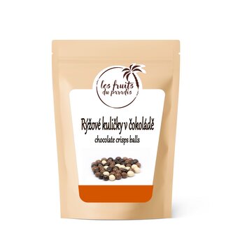 Pufované rýžové kuličky v třech čokoládách 200 g LES FRUITS DU PARADIS