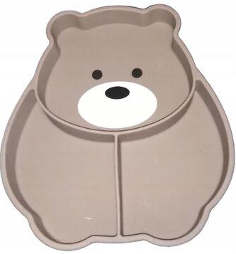 Melii Silikonový dělený talířek s přísavkou - Bear
