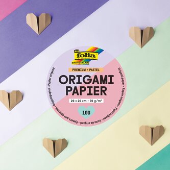 Papíry na origami 20x20 cm, 100 listů, 70 g/m² PASTEL