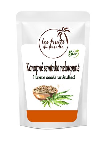 Konopné semínko neloupané BIO 1 kg LES FRUITS DU PARADIS