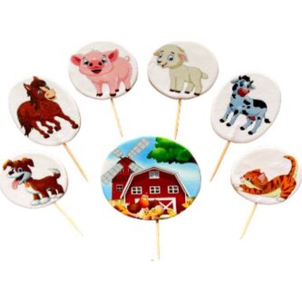 Cukrová figurka zápich veselá farma - K Decor