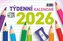 Kalendář 2026 Týdenní, stolní, týdenní, 15 x 22,5 cm