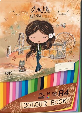 Blok barevných papírů A4 Anekke