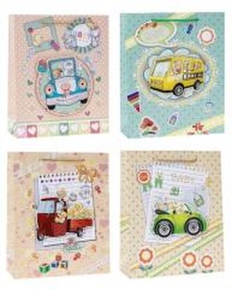 Torebka ozdobna pop-up 18x23x8cm mix ROZETTE