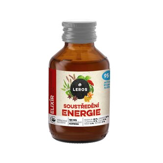 LEROS Elixír Soustředění energie (100 ml) - vysoký obsah přírodního kofeinu