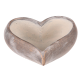 Obal na květiny - tvar srdce, beton, antracitově šedý