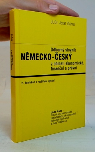 Odborný slovník německo-český z oblasti ekonomické, finanční a p