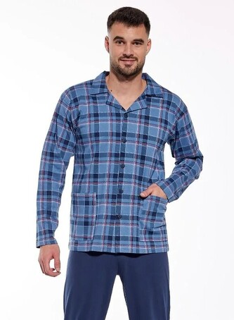 Piżama Cornette 114/68 S-2XL męska rozpinana jeans XL
