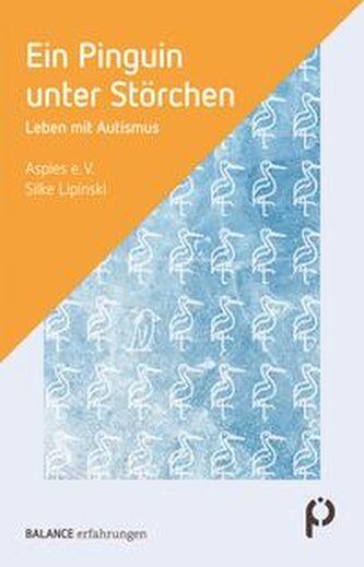 Ein Pinguin unter Störchen