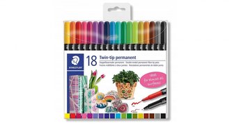 Obojstranné vodotesné fixky v 18 farbách