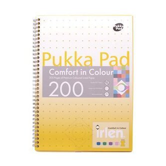 Spirálový sešit "Irlen Jotta Gold", A4, linkovaný, 100 listů, PUKKA PAD IRLJOTA4(GOLD)