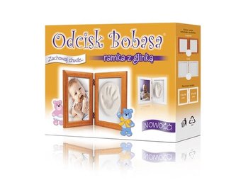 Sada na potlač bábätka - Rám s hlinou - biela