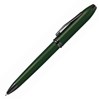 Cross, Kuličkové pero Townsend, (M) střední, Green micro knurl PVD