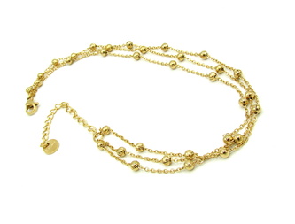 Steel Jewelry Náramek na nohu (kotník) kuličky z chirurgické oceli NK230924