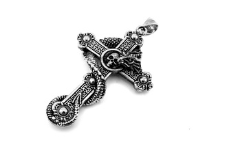 Steel Jewelry přívěsek KŘÍŽ, DRAK Chirurgická ocel PR231123