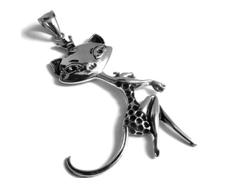 Steel Jewelry Přívěsek kočka z chirurgické oceli PR150218