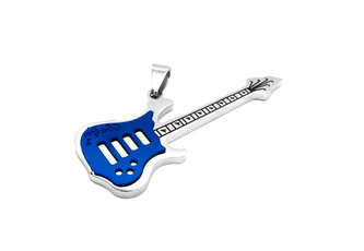 Steel Jewelry Přívěsek KYTARA MODRÁ Chirurgická ocel PR231205
