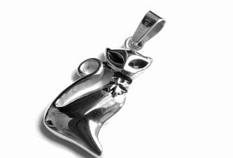 Steel Jewelry přívěsek kočka z chirurgické oceli PR160403