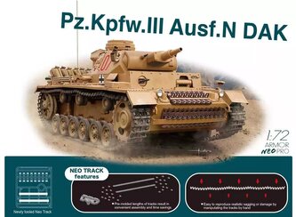 Model Kit tank 7634 - Pz.Kpfw.III Ausf.N DAK w/Neo Track (1:72)