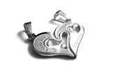 Steel Jewelry Přívěsek srdce pro dva z chirurgické oceli PR090390