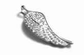 Steel Jewelry Přívěsek andělské křídlo s krystalky z chirurgické oceli PR606015