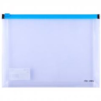 Teczka na suwak A5 PP niebieska DELI