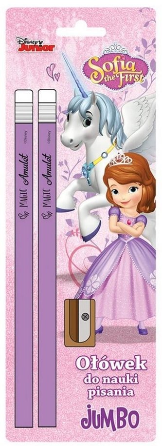 Ołówek Jumbo do nauki pisania + temperówka 2szt