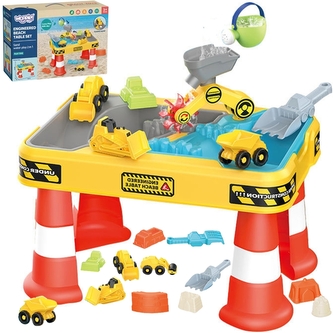 WOOPIE 53170 Stolik Wodny 2w1 Piaskownica Plac Budowy + 4 Autka 12el. WOOPIE 53170 Stolik Wodny 2w1 Piaskownica Plac Budowy + 4 Autka 12el.