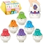 WOOPIE 54146Układanka Sorter Montessori Dopasuj Kształty Zabawne Kurczaczki Jajka 6szt