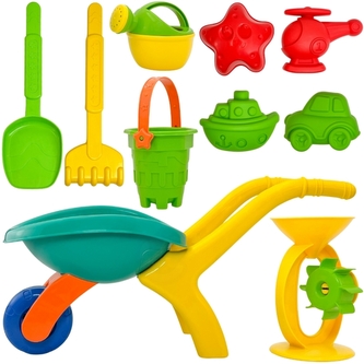 WOOPIE 54177 Taczka Ogrodowa Zestaw do Piasku 10 el.