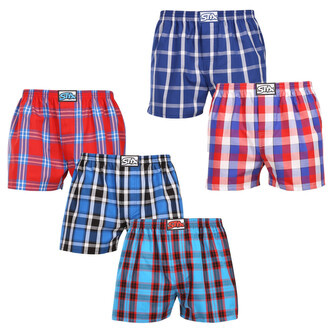 5PACK pánské trenky Styx klasická guma vícebarevné (5A110610) M
