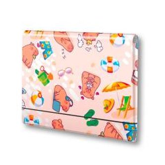 Teczka łamana A4 na gumkę Kapibara plaża PENMATE