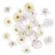 Naklejki PET kwiaty moonlight white 30szt