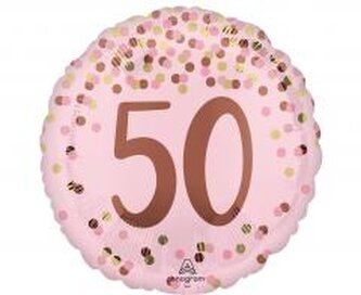 Balon foliowy Pretty pink 50th Birthday 46cm
