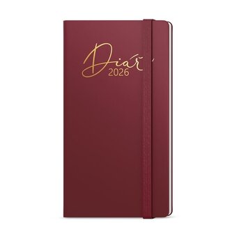 Týdenní kapesní diář 2026 Luxi - bordó