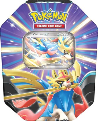Pokemon TCG. Slashing Legends Tin. Zacian ex