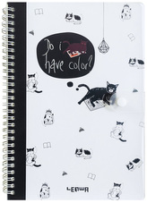 Kołonotes B5 80k. w linie, plastikowa okładka zamykana na zatrzask 0073-0343, Incood