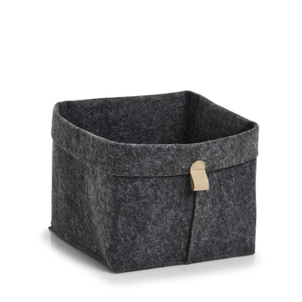 ZELLER Úložný box filcový antracit 24x24x25cm