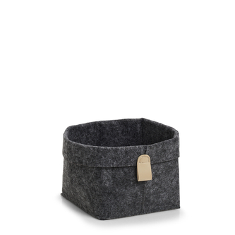 ZELLER Úložný box filcový antracit 16x16x17cm