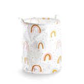 ZELLER Koš na špinavé prádlo kulatý, motiv Duha, plátěný 38x48cm