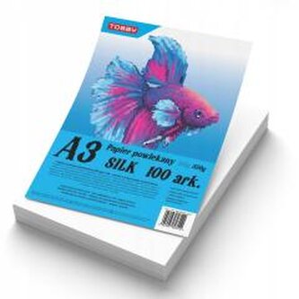 Papier kredowy powlekany A3 350 g/m silk 100 ark