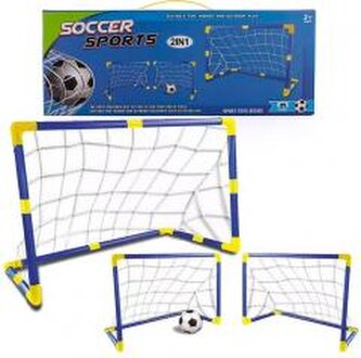 Bramka piłkarska z piłką i pompką 2w1