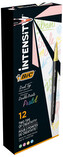 Flamastry dwustronne, 4-kol. pastelowe 12 szt., Intensity Dual Tip, BiC